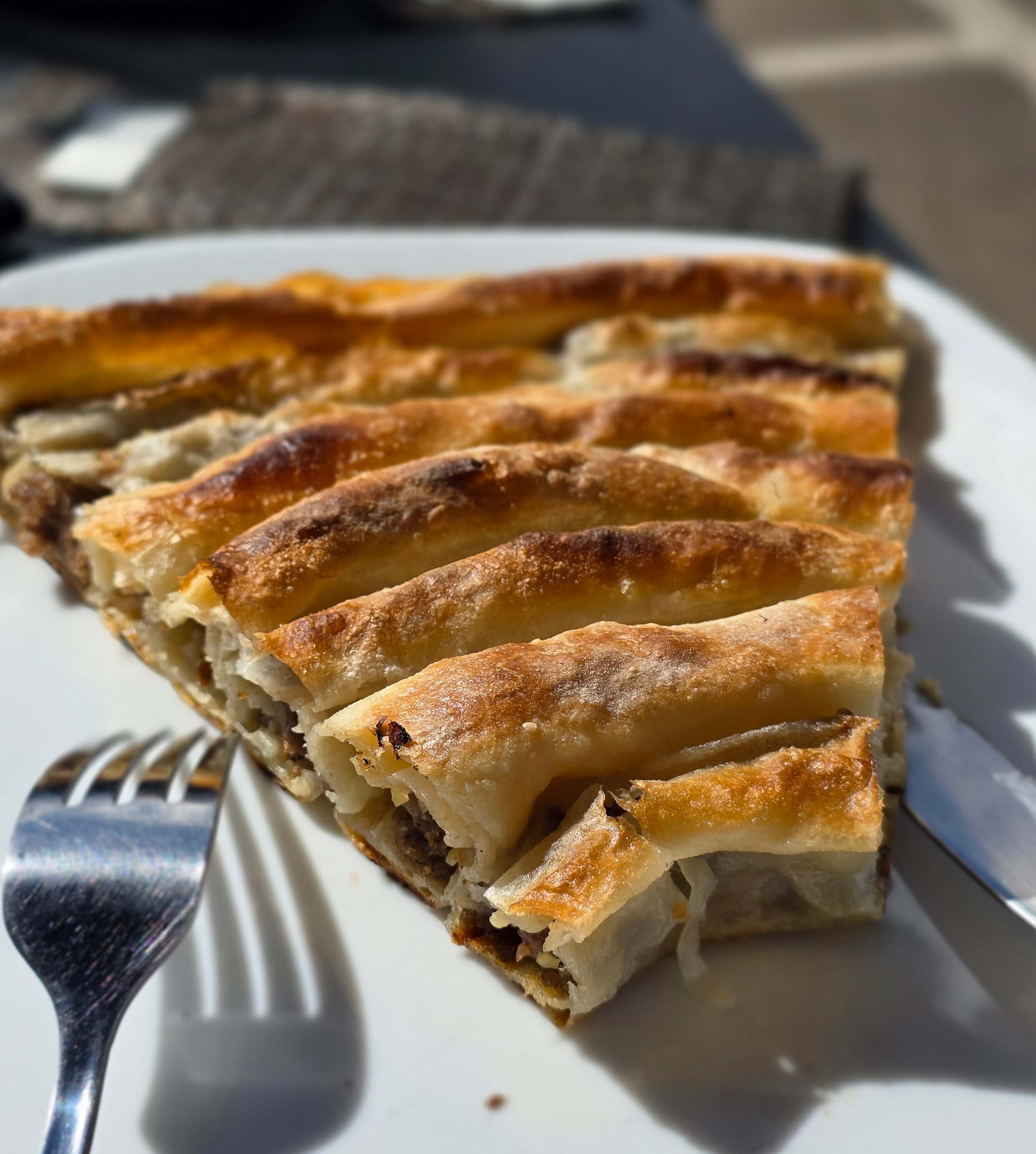 Traditional Bosnian burek pastry local food