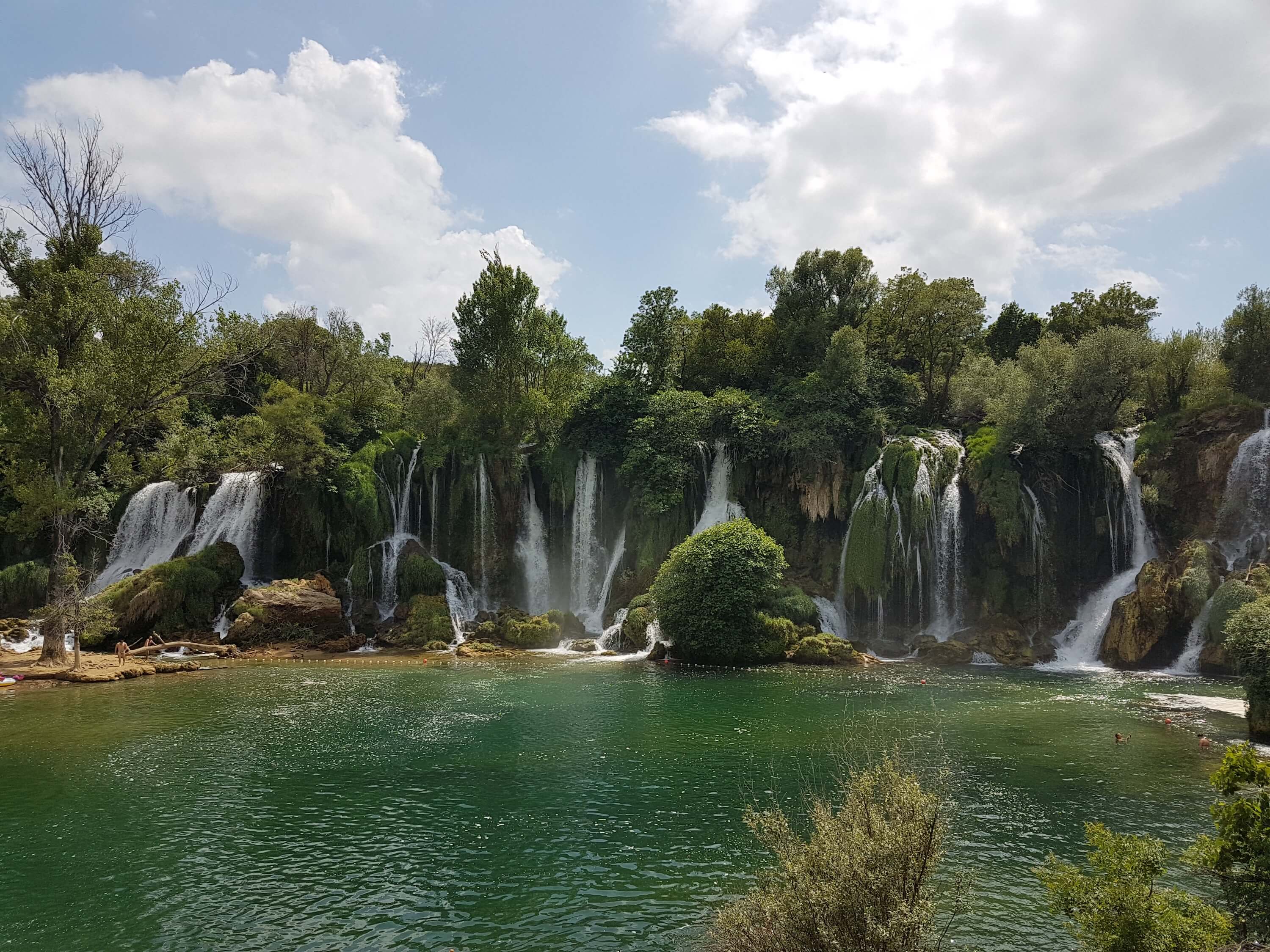 Kravice Waterfalls swimming natural pools